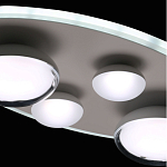 Потолочный светильник овальной формы белого цвета с 4-мя лампами Lunar Pebbles варинант исполнения - 9 | Loft Concept в Казани