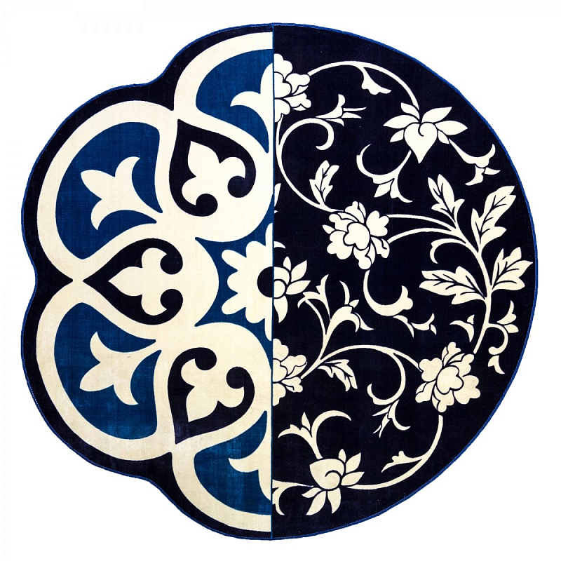 Ковер Seletti Hybrid Andria Синий Белый в Казани | Loft Concept 