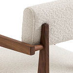 Кресло обеденное Alcove White Boucle из массива ореха варинант исполнения - 6 | Loft Concept в Казани