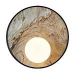 Бра круглое с каменным диском в металлической раме Sandstone Painting варинант исполнения - 1 | Loft Concept в Казани