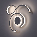 Бра белого цвета с изогнутыми световыми линиями и круглым основанием Luke Lampco Tracer Lamp варинант исполнения - 2 | Loft Concept в Казани