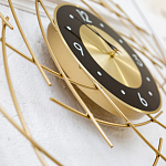 Часы настенные из металла с чёрным циферблатом Current Time варинант исполнения - 3 | Loft Concept в Казани