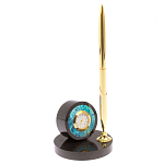 Часы настольные с ручкой из натурального камня Stone Clock варинант исполнения - 2 | Loft Concept в Казани