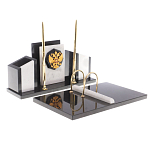Настольный письменный набор из мрамора и змеевика с гербом России Marble Accessory варинант исполнения - 2 | Loft Concept в Казани