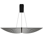 Люстра в виде распахнутых крыльев из тонких металлических планок Flight of Freedom варинант исполнения - 9 | Loft Concept в Казани