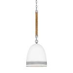 Подвесной светильник белый колоколообразный с декоративной обмоткой из веревки Hinkley варинант исполнения - 1 | Loft Concept в Казани