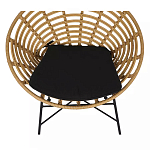Стул круглый с ротанговым плетением Round Wicker Stool варинант исполнения - 5 | Loft Concept в Казани