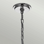 Люстра круглая цвета хром с вертикальными стеклянными трубками и круглыми подвесками Kichler варинант исполнения - 3 | Loft Concept в Казани