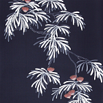 Обои ручная роспись Silk Tree Special Colourway on Empire Blue dyed silk варинант исполнения - 1 | Loft Concept в Казани