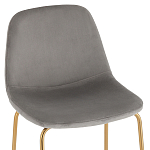 Барный стул на золотистых ножках VENDRAMIN Grey варинант исполнения - 6 | Loft Concept в Казани