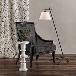 Торшер с черным наклонным корпусом и конусовидным абажуром Black Tripod варинант исполнения - 5 | Loft Concept в Казани