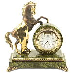 Часы настольные бронзовые с декором в виде коня Horse Stone Clock варинант исполнения - 3 | Loft Concept в Казани