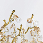 Бра золотого цвета с ветвями и прозрачными хрустальнымих подвесками Droplet Chandelier варинант исполнения - 3 | Loft Concept в Казани