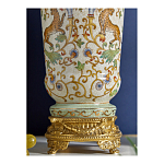 Ваза из фарфора на бронзовом основании Turquoise Blooming Garden варинант исполнения - 6 | Loft Concept в Казани