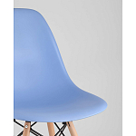 Пластиковый стул на ножках из массива бука Eames Blue варинант исполнения - 2 | Loft Concept в Казани