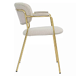 Стул Singer Chair с подлокотниками серый на золотистых ножках варинант исполнения - 2 | Loft Concept в Казани