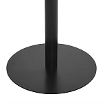 Круглый обеденный стол с белой мраморной столешницей White Tabletop on Black Base варинант исполнения - 5 | Loft Concept в Казани