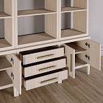 Модульный стеллаж Primo из трех составных элементов Светлый дуб варинант исполнения - 5 | Loft Concept в Казани