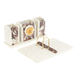 Настольный письменный набор из мрамора и креноида с гербом России Marble Accessory варинант исполнения - 2 | Loft Concept в Казани