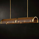 Люстра линейная полукруглой формы Wooden Horseshoe варинант исполнения - 7 | Loft Concept в Казани