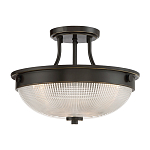 Потолочный светильник со стеклянным плафоном в виде купола Quoizel варинант исполнения - 7 | Loft Concept в Казани