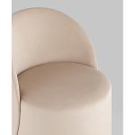 Пуф Loreen со спинкой вращающийся велюр молочный варинант исполнения - 2 | Loft Concept в Казани