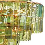 Люстра круглая каскадная Glow of Green Shades зеленое стекло варинант исполнения - 1 | Loft Concept в Казани