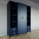 Большой шкаф с витриной Elsa Dreams Blue варинант исполнения - 1 | Loft Concept в Казани