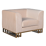 Кресло велюровое бежевое Cubic Silhouette варинант исполнения - 1 | Loft Concept в Казани