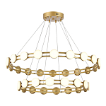 Люстра двухъярусная с круглыми светодиодными источниками света Maxine Light варинант исполнения - 6 | Loft Concept в Казани