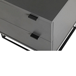 Тумба прикроватная цвета графит с ящиками Strict Lines варинант исполнения - 7 | Loft Concept в Казани