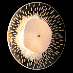 Бра с белым рельефным плафоном и стеклом с рисунком FLOW варинант исполнения - 2 | Loft Concept в Казани