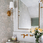 Зеркало прямоугольное в фактурной золотой раме Reflective Fabric варинант исполнения - 3 | Loft Concept в Казани