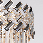 Люстра многоярусная с переплетенными металлическими элементами черного и золотого цвета и прозрачными хрустальными подвесками Empire Chandelier Crystal варинант исполнения - 7 | Loft Concept в Казани