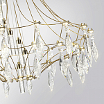 Люстра подвесная из металла с хрустальными прозрачными подвесками Quasar 81 варинант исполнения - 7 | Loft Concept в Казани