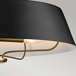 Подвесной светильник с конусовидным металлическим абажуром черного цвета Kichler варинант исполнения - 16 | Loft Concept в Казани