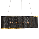 Люстра овальная в сочетании черного и золотого цвета Mesh Lighting варинант исполнения - 4 | Loft Concept в Казани