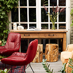 Деревянная консоль с двумя ящиками Pio Wooden Console варинант исполнения - 2 | Loft Concept в Казани