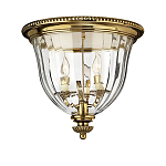 Потолочный светильник цвета латунь с прозрачным плафоном в форме чаши Hinkley варинант исполнения - 8 | Loft Concept в Казани