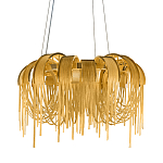 Люстра подвесная круглая с изогнутыми металлическими дугами и ниспадающими цепочками 65 см Atlantis Chain варинант исполнения - 1 | Loft Concept в Казани