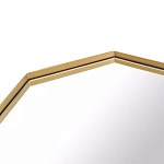 Зеркало золотистое восьмиугольной формы Octagon варинант исполнения - 2 | Loft Concept в Казани