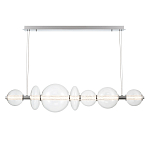 Подвесной светильник линейный с прозрачными стеклянными шарами разного диаметра Eurofase варинант исполнения - 3 | Loft Concept в Казани