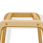 Барный стул со спинкой и мягкой обивкой с ромбами на 4-х деревянных ножках Голубой Велюр Ava Charm варинант исполнения - 5 | Loft Concept в Казани