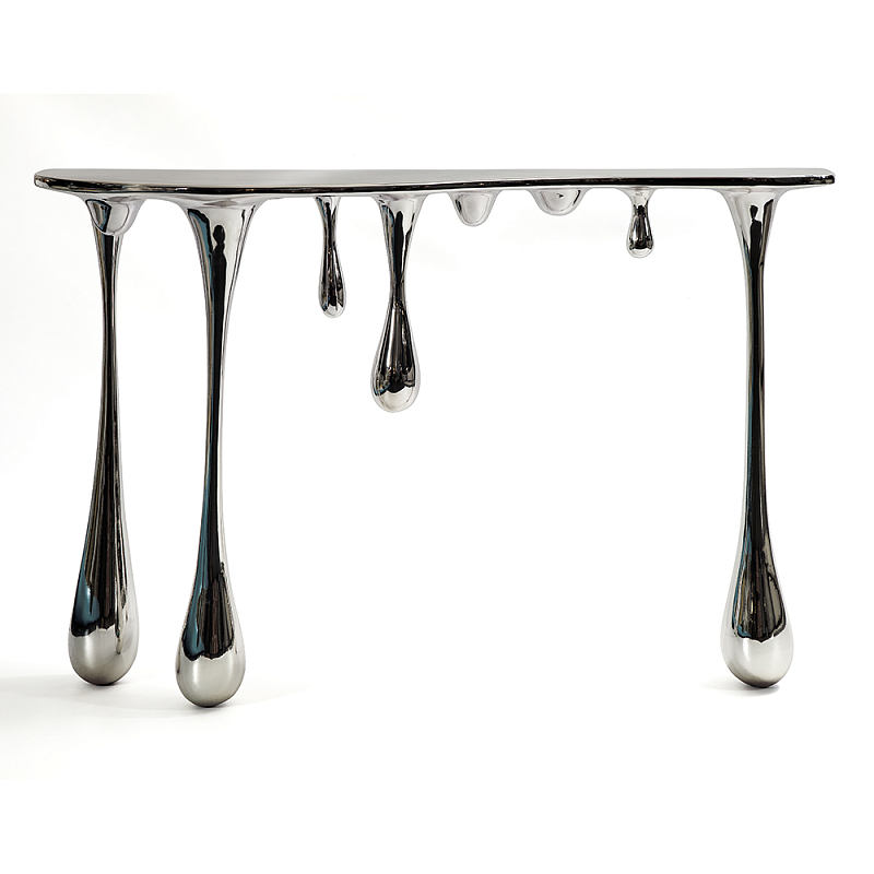 Дизайнерская Консоль Melting Silver Console Zhipeng Tan Серебряный в Казани | Loft Concept 