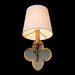 Бра с белым текстильным абажуром и фигурным основанием с зеркальной вставкой Vitorino варинант исполнения - 4 | Loft Concept в Казани