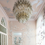 Обои ручная роспись в стиле Арт-деко Symphony Colourway SC-105 on Himalayan Rose silk dupion варинант исполнения - 2 | Loft Concept в Казани