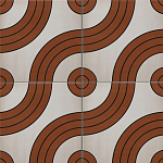 Дизайнерская плитка с узором Дорожки 2 варинант исполнения - 1 | Loft Concept в Казани