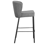 Стул барный серый с широкой закругленной спинкой Bar Chair Gray варинант исполнения - 1 | Loft Concept в Казани