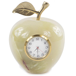 Часы настольные в виде яблока из натурального камня Оникс Stone Clock варинант исполнения - 1 | Loft Concept в Казани