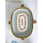 Чаша с цветочным орнаментом на бронзовых ножках Eden Garden варинант исполнения - 5 | Loft Concept в Казани